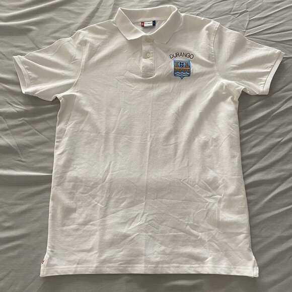 NWT‎ Basque Durango Emblem Clique Polo|White|Size Large - Picture 2 of 10
